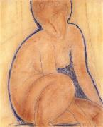 Amedeo Modigliani Crouched Nude Spain oil painting artist